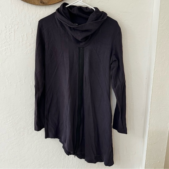 gr. dano Jackets & Blazers - gr. dano purple Rayon Blend Bias Cut Asymmetric Hem Full Zip Jacket L